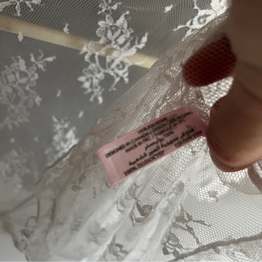 La Vie En Rose lace robe size S/M white bridal wedding lingerie - Picture 6 of 7